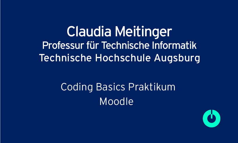 Steckbrief Good Practice_Meitinger_Coding Basics